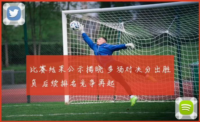 比赛结果公示揭晓 多场对决分出胜负 后续排名竞争再起